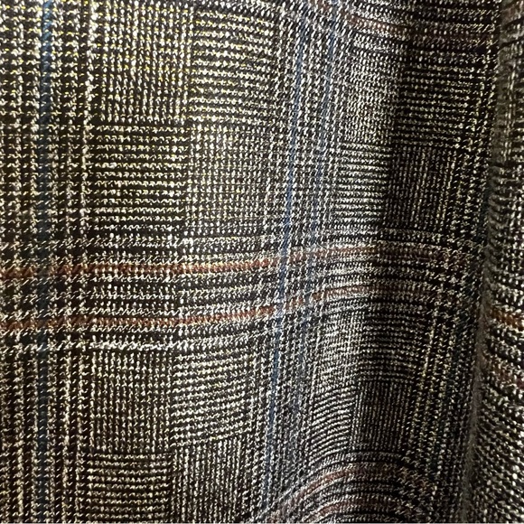 Jason Wu Dark Academia Metallic High Waisted Pleated Pants Size 10 Plaid - Picture 5 of 11